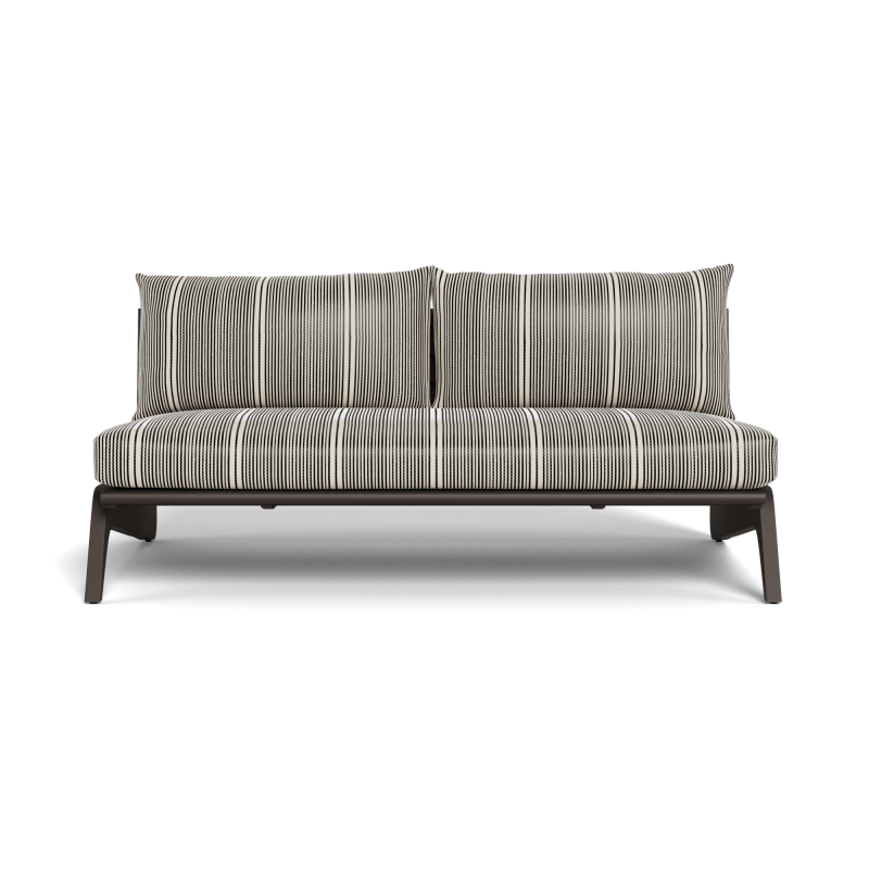 MLB Aluminum 2 Seat Armless Sofa