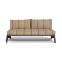 MLB Aluminum 2 Seat Armless Sofa
