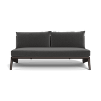 MLB Aluminum 2 Seat Armless Sofa