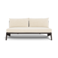 MLB Aluminum 2 Seat Armless Sofa