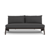 MLB Aluminum 2 Seat Armless Sofa