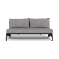 MLB Aluminum 2 Seat Armless Sofa