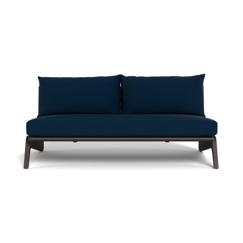 MLB Aluminum 2 Seat Armless Sofa