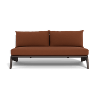MLB Aluminum 2 Seat Armless Sofa