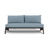 MLB Aluminum 2 Seat Armless Sofa