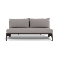 MLB Aluminum 2 Seat Armless Sofa