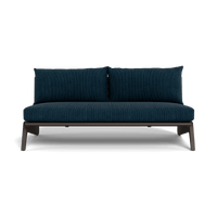 MLB Aluminum 2 Seat Armless Sofa