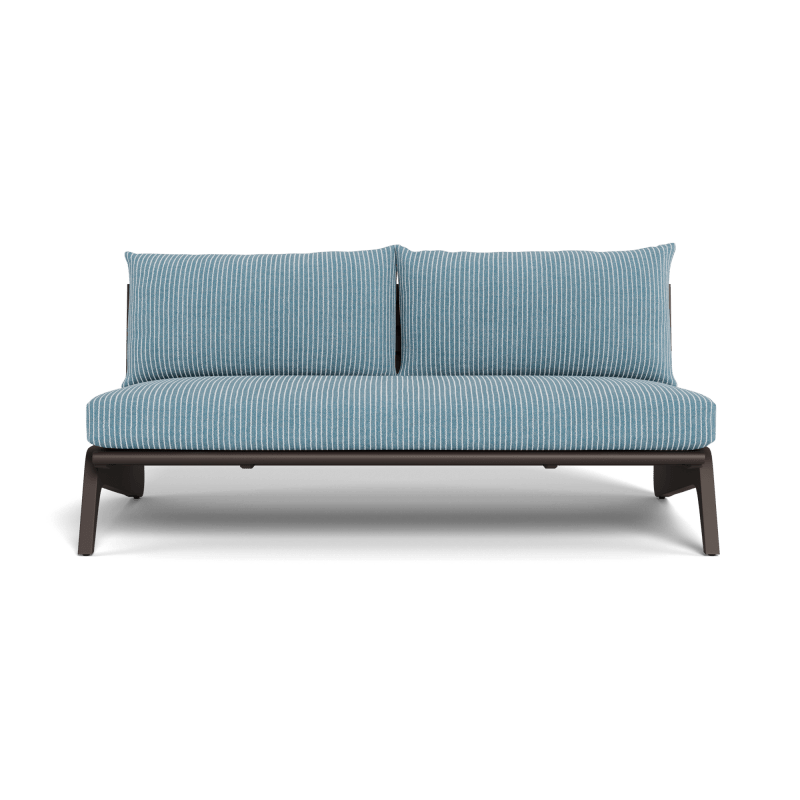 MLB Aluminum 2 Seat Armless Sofa