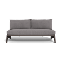 MLB Aluminum 2 Seat Armless Sofa
