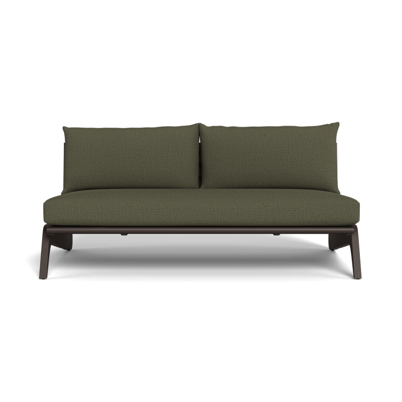 MLB Aluminum 2 Seat Armless Sofa