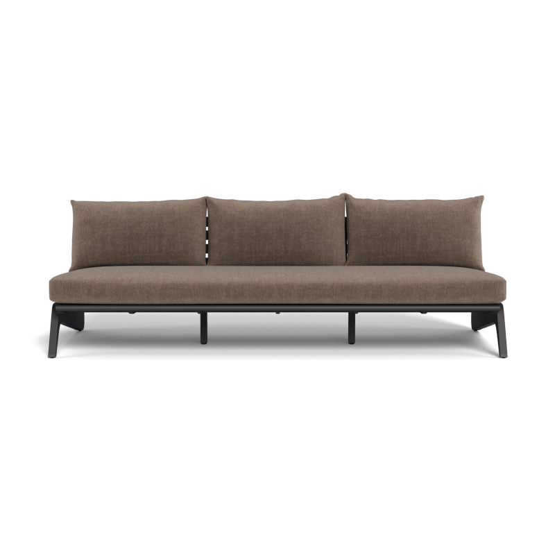 MLB Aluminum 3 Seat Armless Sofa