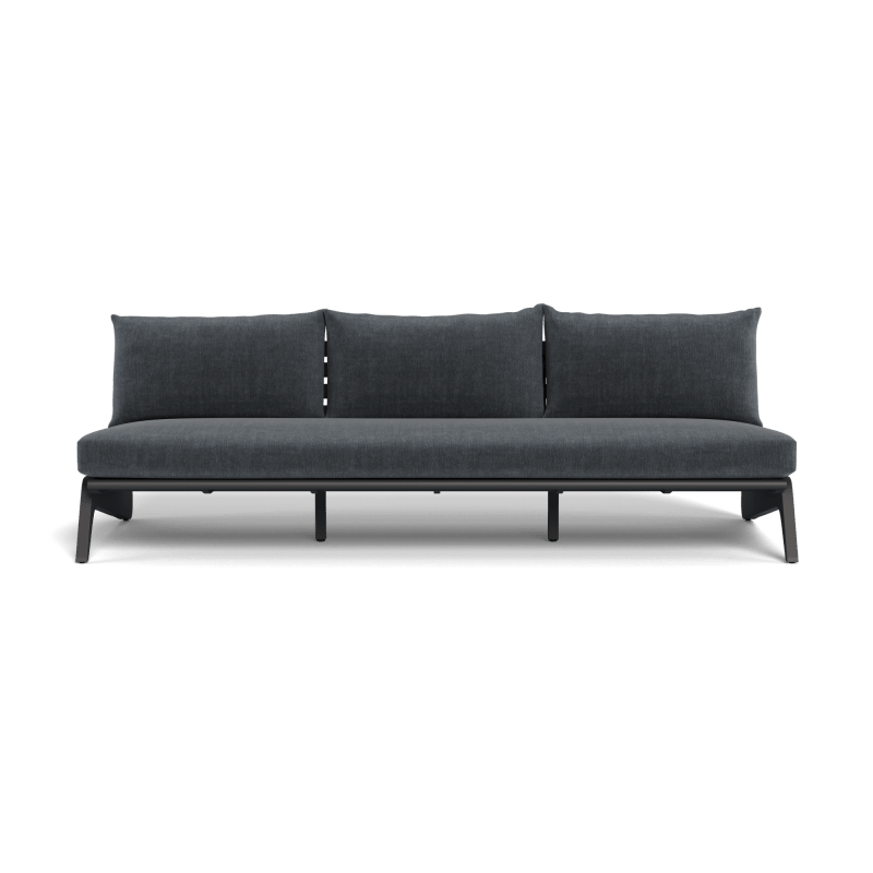 MLB Aluminum 3 Seat Armless Sofa