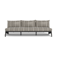MLB Aluminum 3 Seat Armless Sofa