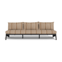 MLB Aluminum 3 Seat Armless Sofa