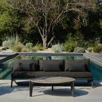 MLB Aluminum 3 Seat Armless Sofa