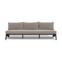 MLB Aluminum 3 Seat Armless Sofa