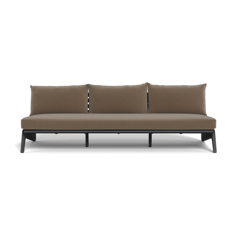 MLB Aluminum 3 Seat Armless Sofa
