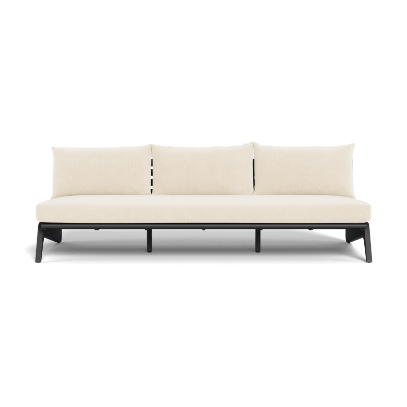 MLB Aluminum 3 Seat Armless Sofa
