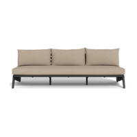 MLB Aluminum 3 Seat Armless Sofa