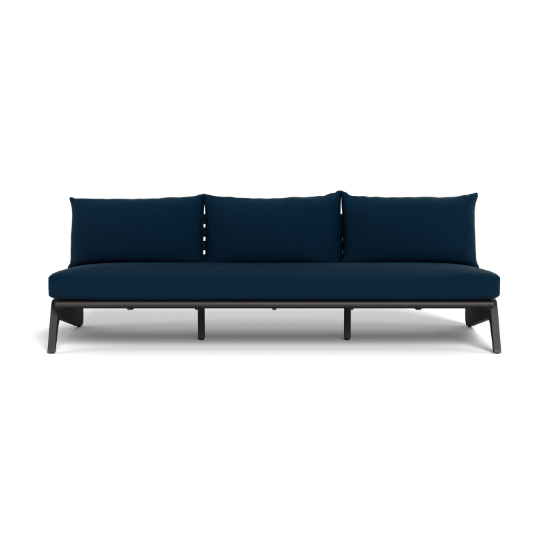 MLB Aluminum 3 Seat Armless Sofa