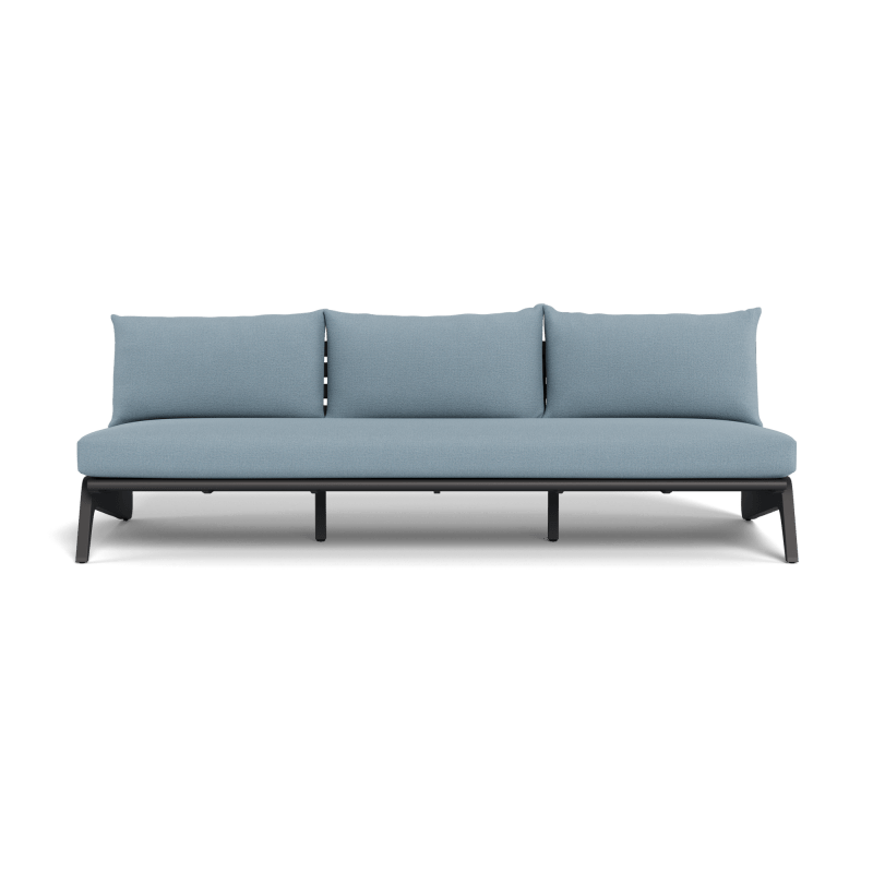 MLB Aluminum 3 Seat Armless Sofa