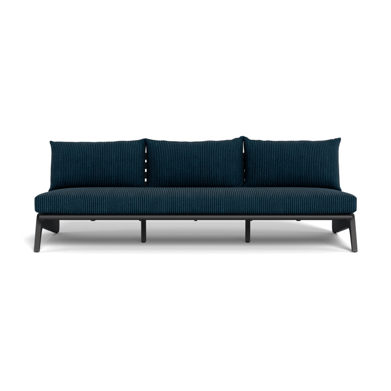 MLB Aluminum 3 Seat Armless Sofa