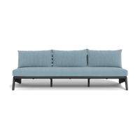 MLB Aluminum 3 Seat Armless Sofa