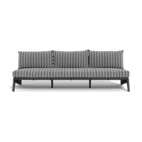 MLB Aluminum 3 Seat Armless Sofa
