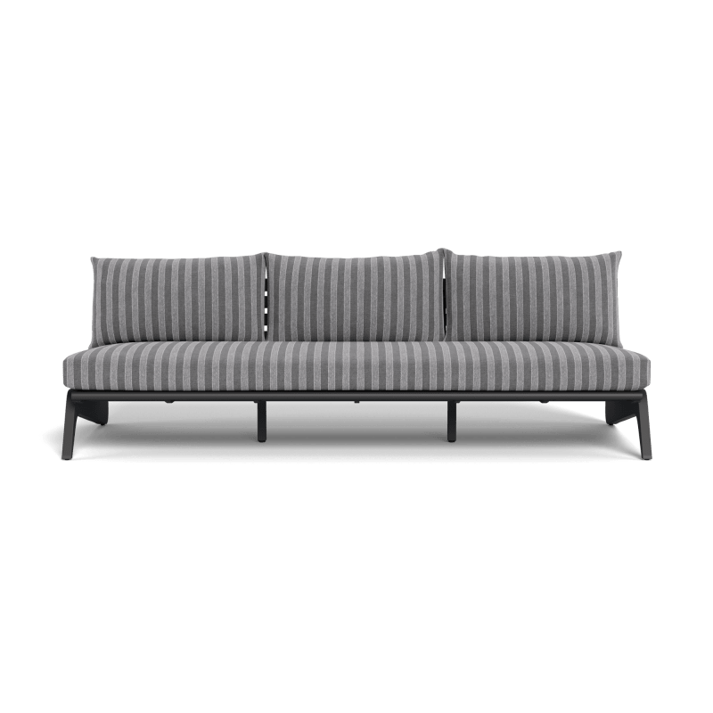 MLB Aluminum 3 Seat Armless Sofa