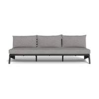 MLB Aluminum 3 Seat Armless Sofa