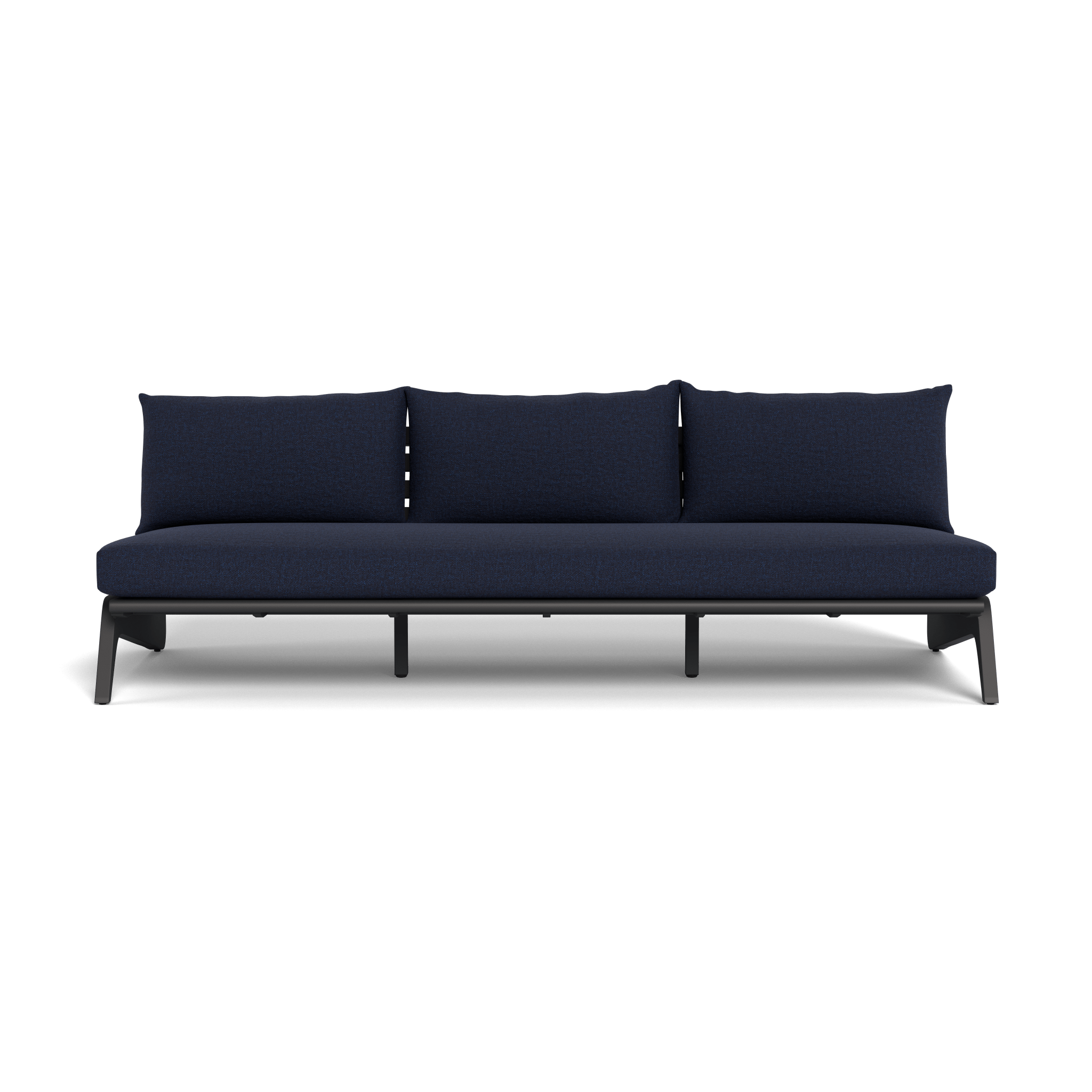 MLB Aluminum 3 Seat Armless Sofa
