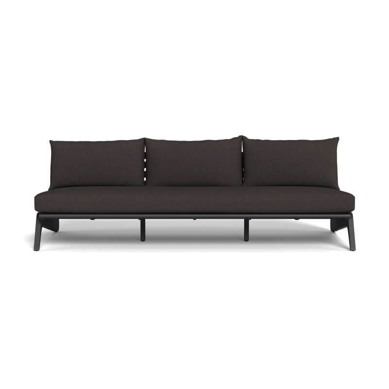 MLB Aluminum 3 Seat Armless Sofa