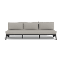 MLB Aluminum 3 Seat Armless Sofa
