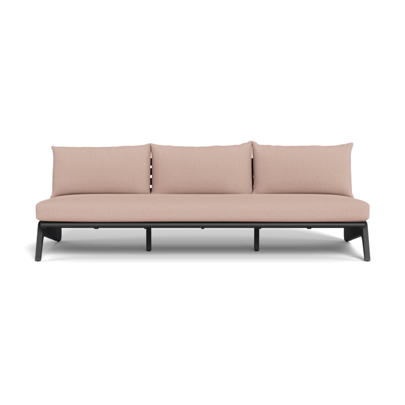 MLB Aluminum 3 Seat Armless Sofa