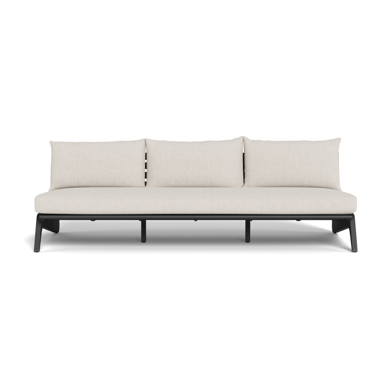 MLB Aluminum 3 Seat Armless Sofa