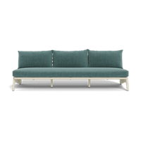MLB Aluminum 3 Seat Armless Sofa