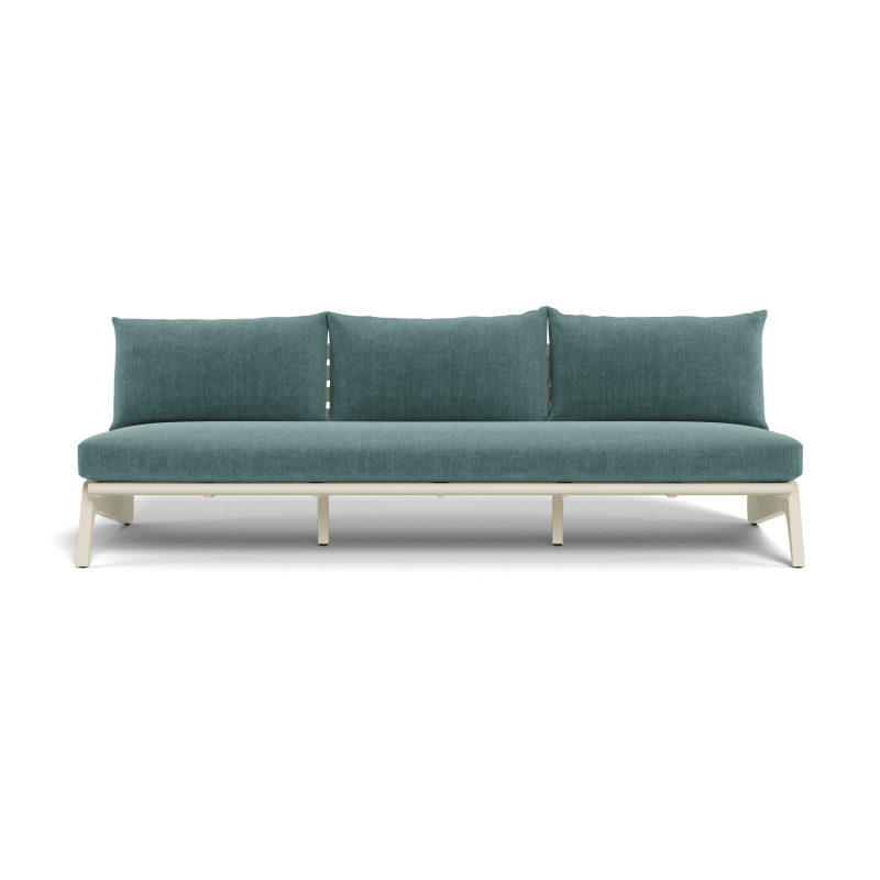 MLB Aluminum 3 Seat Armless Sofa