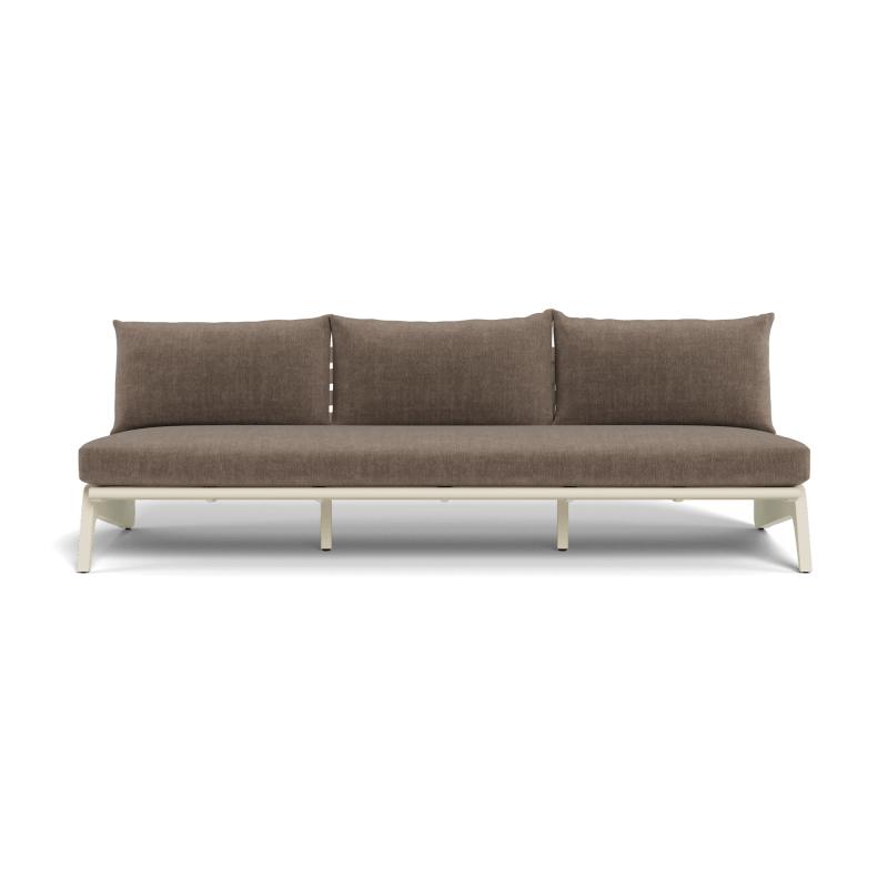 MLB Aluminum 3 Seat Armless Sofa