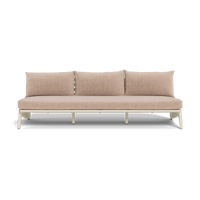 MLB Aluminum 3 Seat Armless Sofa