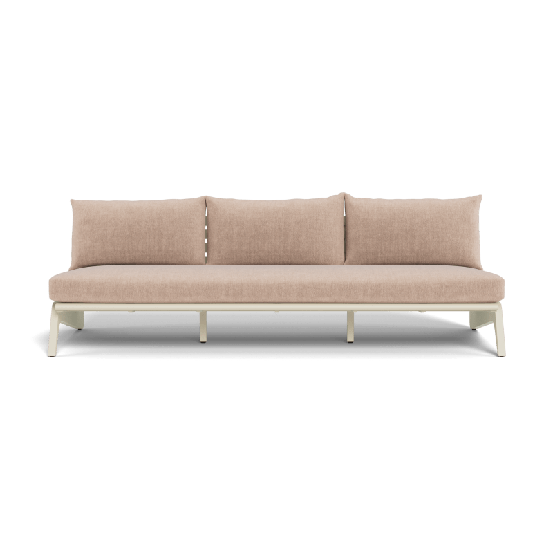 MLB Aluminum 3 Seat Armless Sofa