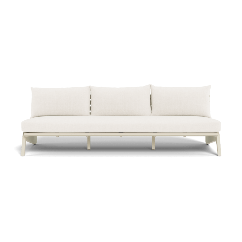 MLB Aluminum 3 Seat Armless Sofa