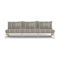 MLB Aluminum 3 Seat Armless Sofa