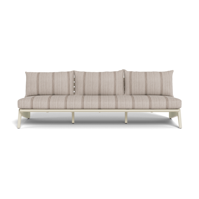 MLB Aluminum 3 Seat Armless Sofa
