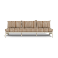 MLB Aluminum 3 Seat Armless Sofa