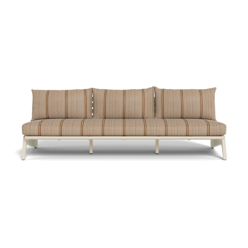 MLB Aluminum 3 Seat Armless Sofa