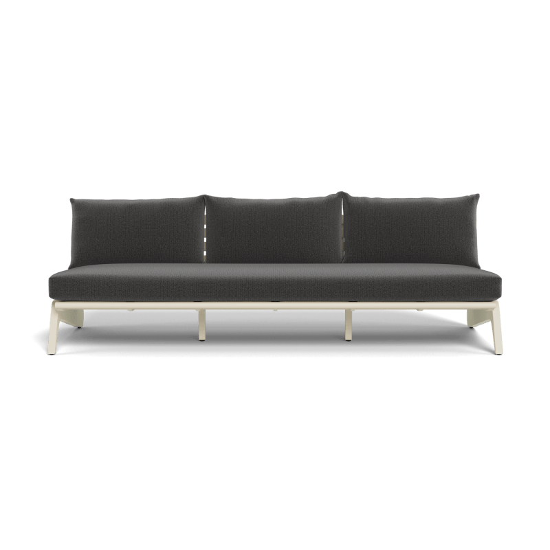 MLB Aluminum 3 Seat Armless Sofa