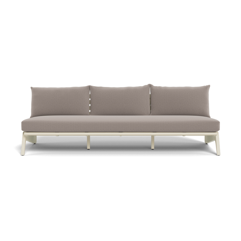 MLB Aluminum 3 Seat Armless Sofa