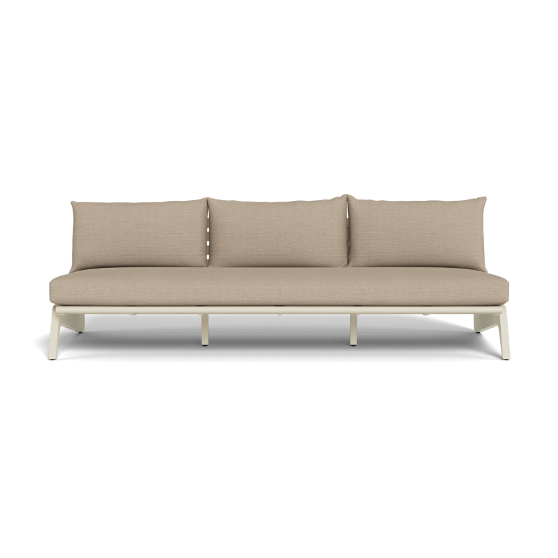 MLB Aluminum 3 Seat Armless Sofa