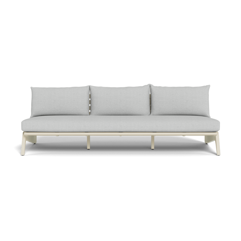 MLB Aluminum 3 Seat Armless Sofa