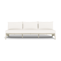 MLB Aluminum 3 Seat Armless Sofa